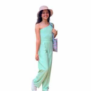One shoulder jumpsuit